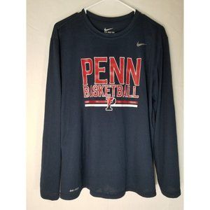 Nike Dri-Fit Penn Basketball University of Pennsylvania Long Sleeve T-Shirt XL